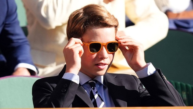 Prince George, 12, battles the sweltering Wimbledon heat in new photos