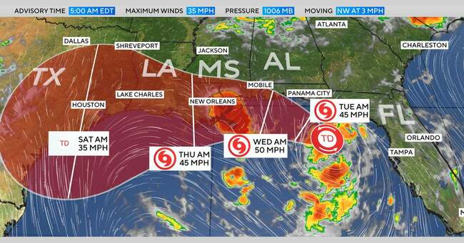 Tropical Storm Bertha forms, threatening Gulf Coast. See a forecast map and its path.