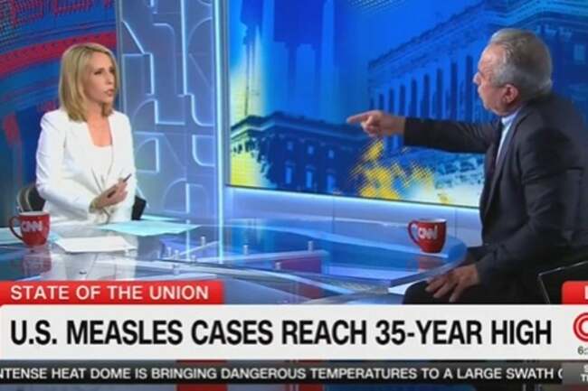 RFK Jr loses temper in angry clash with CNN host over measles and Covid: ‘You want to sit here and attack me?’
