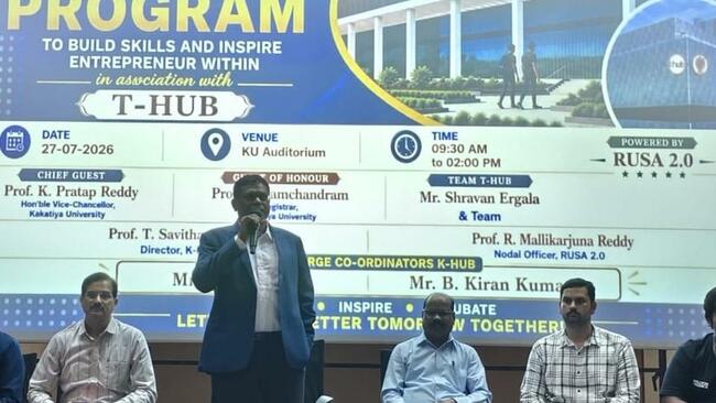 Kakatiya University to set up second incubation centre under CSR initiative: VC Pratap Reddy