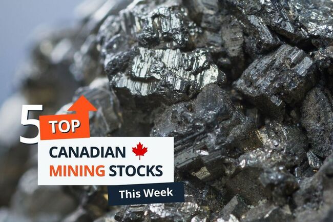 Top 5 Canadian Mining Stocks This Week: Volt Carbon Technologies Rises 50 Percent