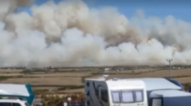 Crews tackling wildfire near Land's End Airport