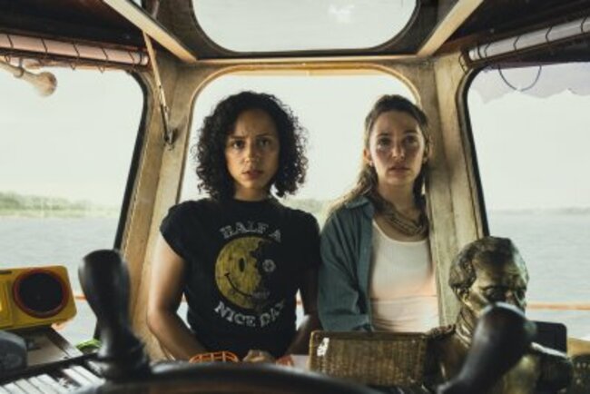 'Beware Boiúna' snake threatens Jessica Rothe, Kianra Madeira