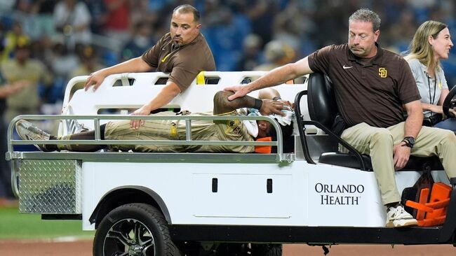 Padres second baseman Luis Rengifo carted off field with apparent leg injury