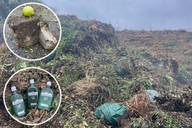 In Pictures: 'Surprising' items found in green waste bins in Lincolnshire revealed - including concrete blocks, dog poo and glass bottles
