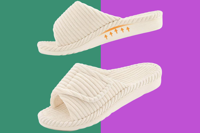 If your house slippers have zero support, these $22 orthotic slides are calling