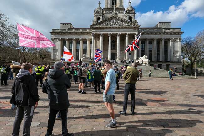 LIVE: Police brace for hundreds of protesters to descend on city as anti-immigration and anti-racism groups demonstrate