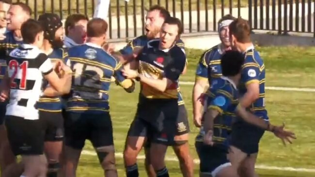 Referee punch in Subbies Rugby final