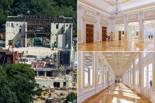 Trump reveals striking detail in ‘first’ detailed look at White House ballroom interior