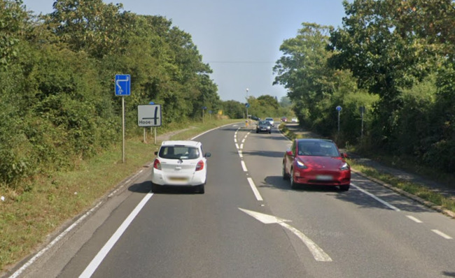 East Sussex A259 partially blocked due to 'rolled over car'