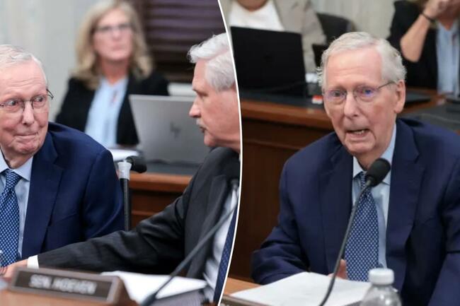 GOP senator tries to tell soft-spoken Mitch McConnell how to vote during farm bill markup