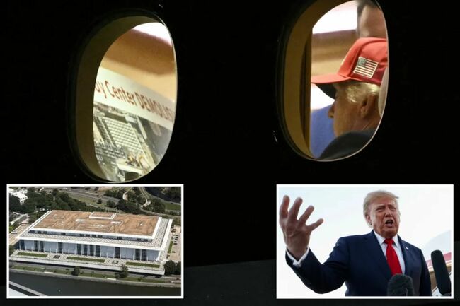 Trump caught reviewing demolition plans for crumbling Kennedy Center