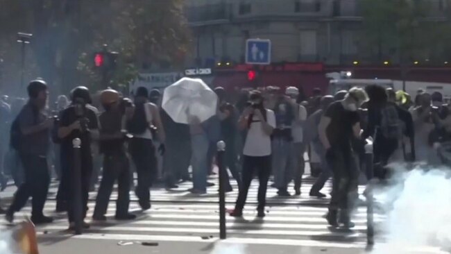 Student protests in France turn violent