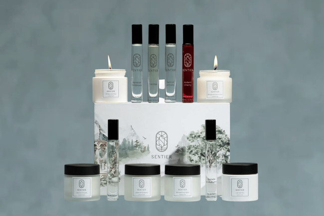 Sentier’s Advent Calendar features perfume and candles so your home will smell as good as you do