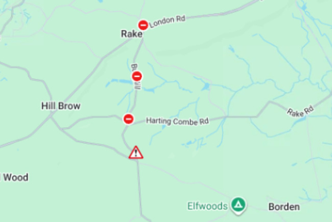 Collision leads to road closure near West Sussex border