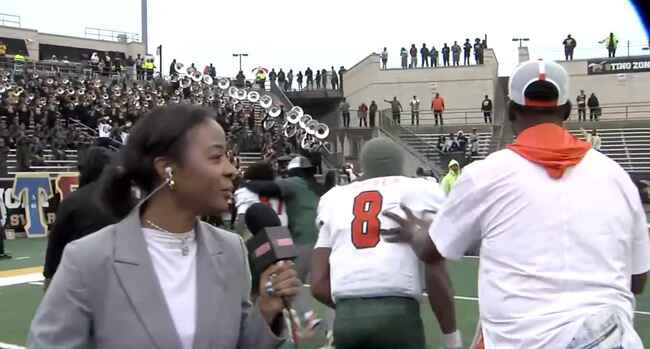 FAMU player leaves SWAC TV reporter hanging during postgame interview