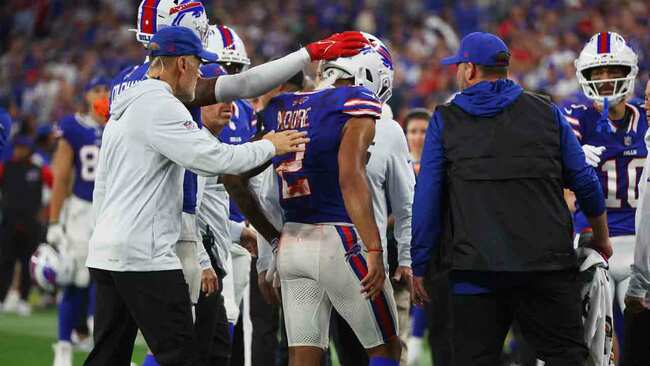 Bills' DJ Moore ruled out vs. Rams with shoulder injury