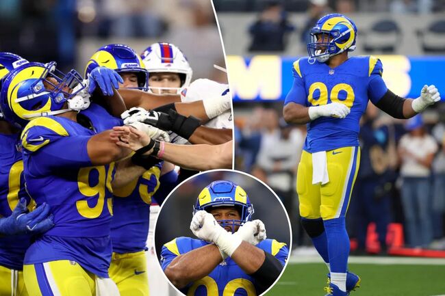 Aaron Donald nearly loses his cool in wild helmet-grabbing scuffle with Bills lineman