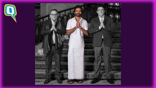 Dhanush Donning Veshti Sattai for 'The Gray Man' Premiere Impresses Netizens