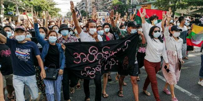 Myanmar coup latest: Flash mobs defy junta, multiple protesters killed