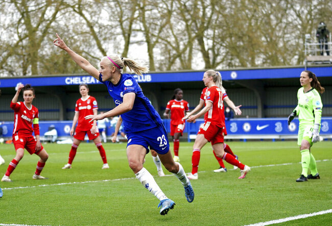 Chelsea, Barça reach WCL final after Harder, Martens shine