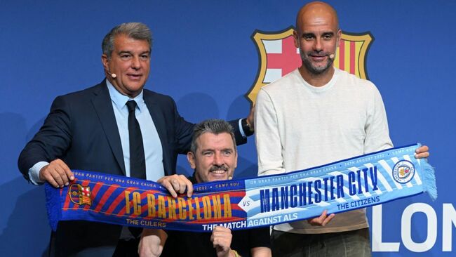 Why are Barcelona and Manchester City playing a friendly at Camp Nou three weeks into the season?
