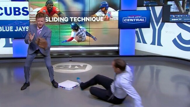 The art of sliding: Demonstrating sliding technique in baseball