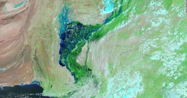 Đáng sợ như lũ lụt Pakistan: Từ đồng bằng thành hồ nội địa rộng 100 km