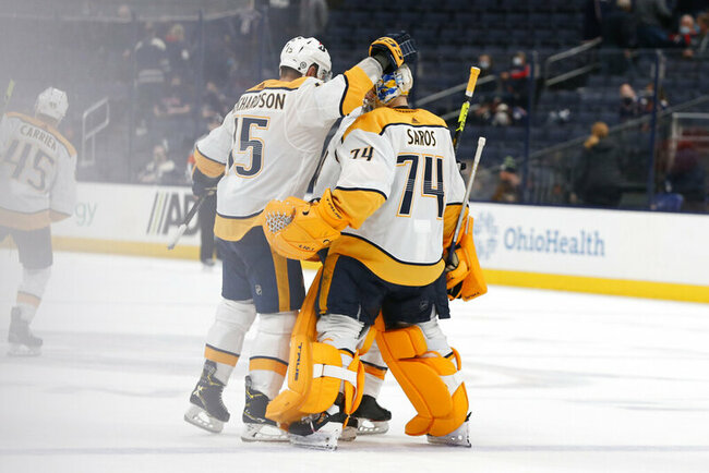 Predators improve playoff position, beat Blue Jackets in OT