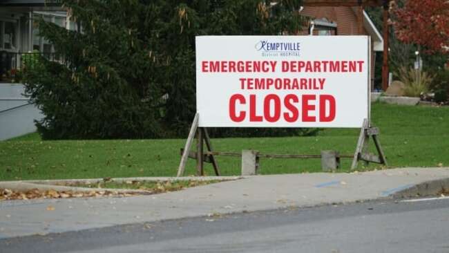 Kemptville hospital ER closing nightly through Labour Day