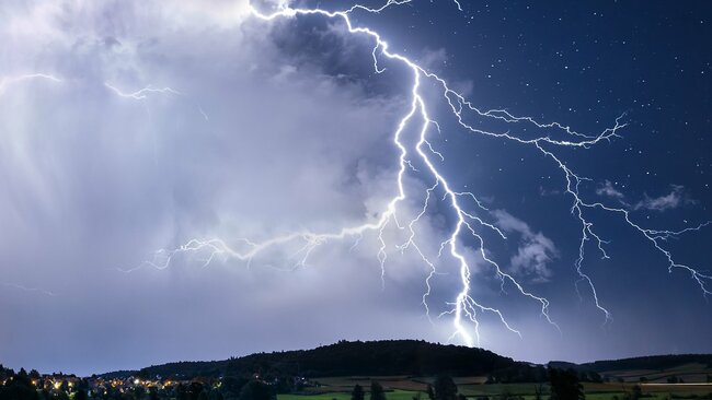 Lightning warning ahead of Status Orange rain alert