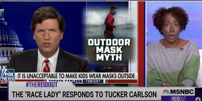 MSNBC host Joy Reid rips into 'lil' Tucker Carlson for 'fixating on race' and being jealous of her Harvard degree