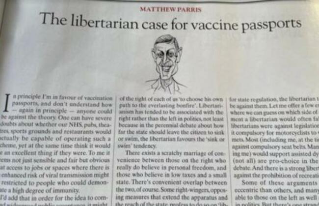 McMaken: Vaccine Passports Are Just A Way For The Regime To Expand Its Power