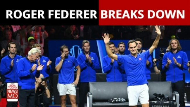 Roger Federer Plays Retirement Match With Rafael Nadal, Breaks Down in Tears