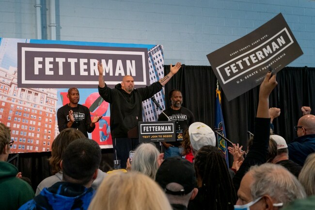 John Fetterman welcomed as ‘one of us’ at his first Philadelphia rally