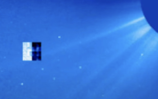 Cube UFO Shoots Past Sun On Sept 26, 2022, Video, Alien Harvesting Sun Particles? UFO Sighting News.