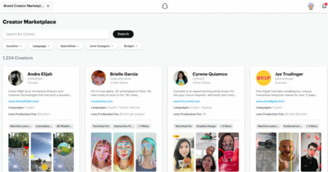 Snap Is Rolling Out a Marketplace for Brands and Creators