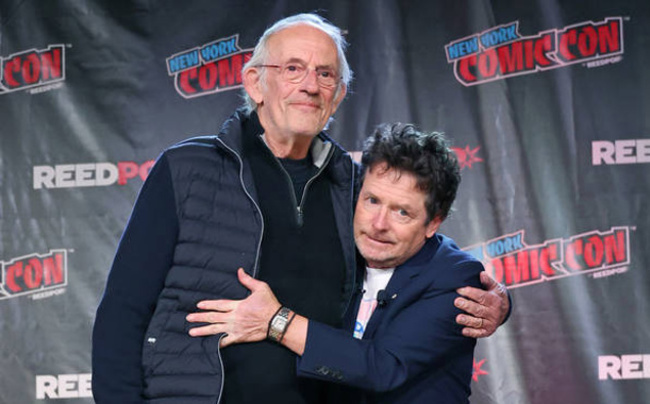 WATCH: The emotional moment Back To The Future stars Michael J. Fox and Christopher Lloyd reunite