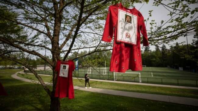 Red dresses hang across B.C. in a call for justice for missing and murdered Indigenous women