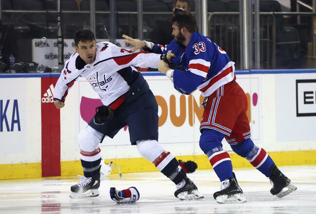 Capitals beat Rangers 4-2 in fight-filled game