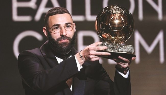 Benzema wins Ballon d’Or, second successive trophy for Putellas